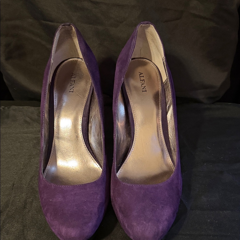 Alfani Women's Violet Suede Heels 11M